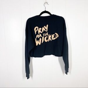 Panic at the Disco Black Cropped Sweatshirt "Pray for the Wicked" Large